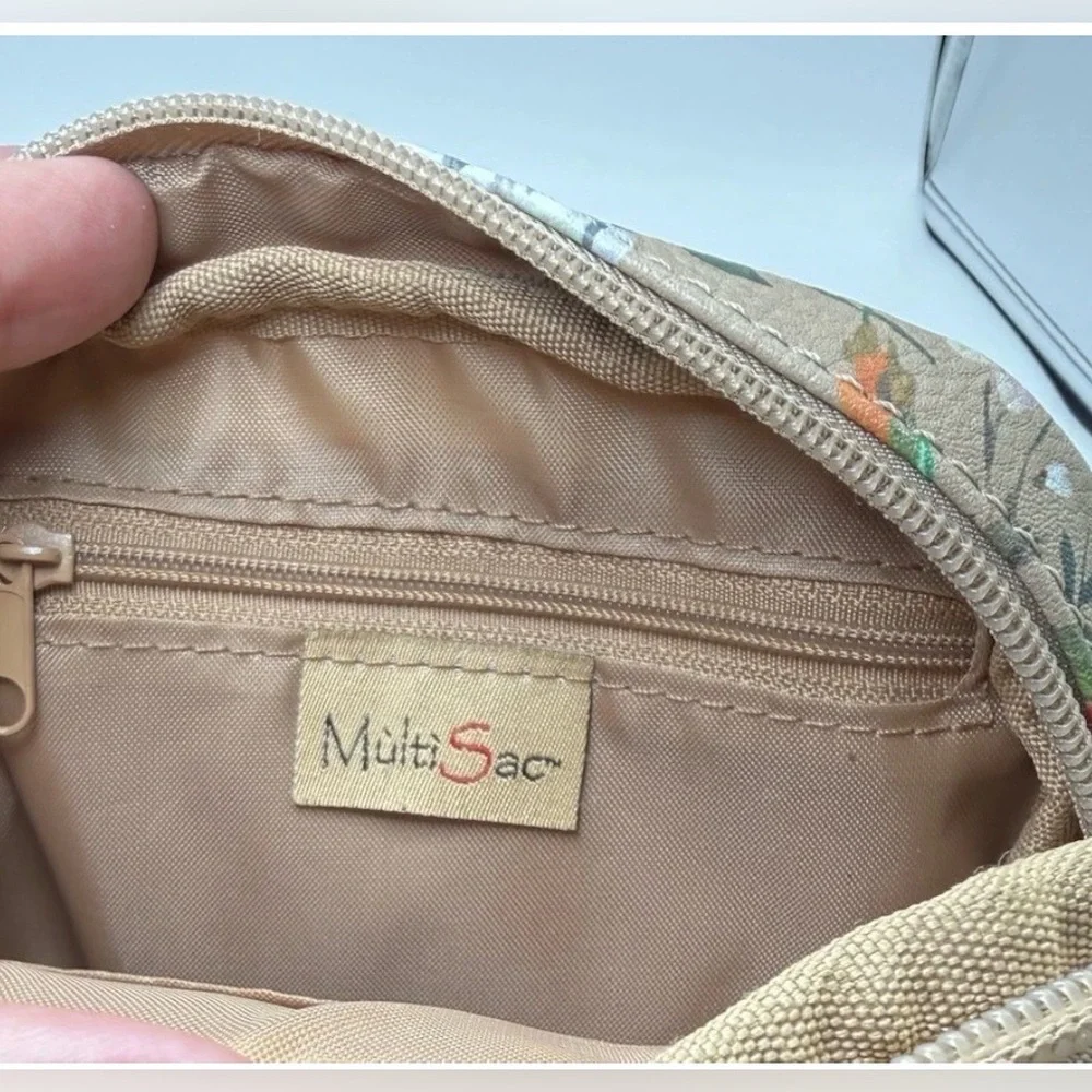 MultiSac Mini Micro Everest Crossbody Shoulder Bag Purse Floral Print Adjust EUS - Picture 5 of 10